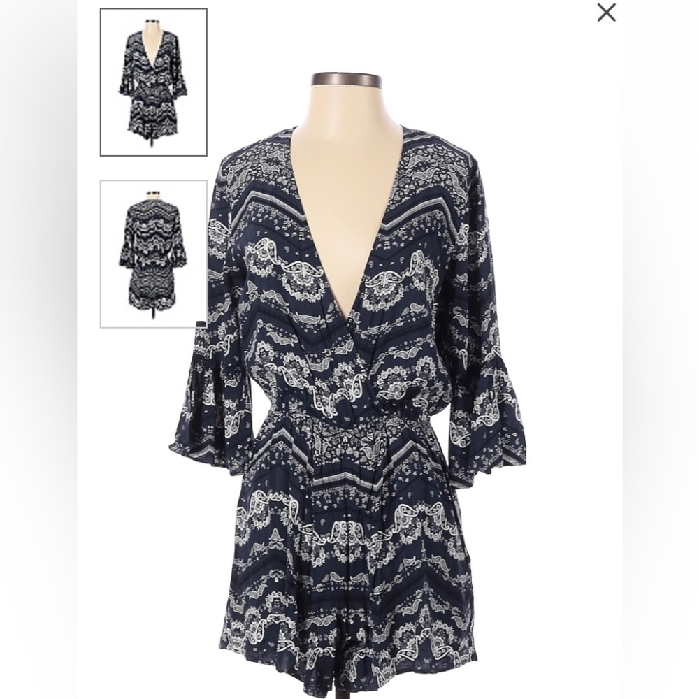 Anthropologie paisley romper, size small